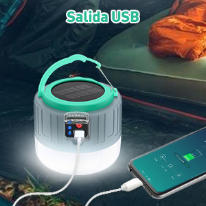 Find Audew 20LEDS USB Rechargeable Solar Camping Light 1800mAh with Remote Control with Output for Sale on Gipsybee.com with cryptocurrencies