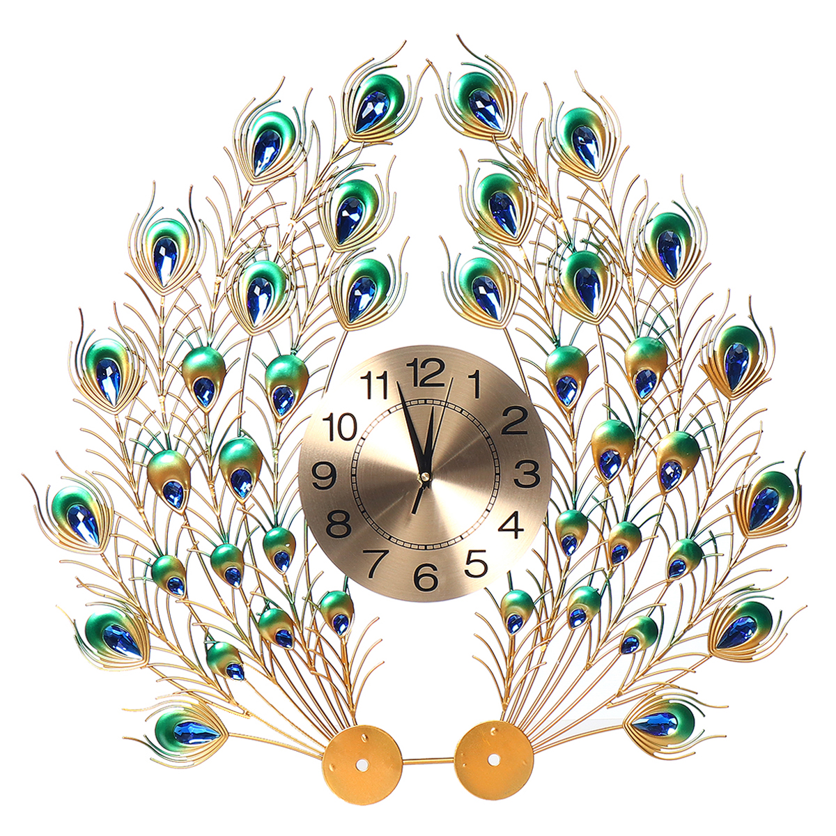 Find Luxury European Style Art Wall Clock 12H Peacock For Diamante Quartz Battery for Sale on Gipsybee.com with cryptocurrencies