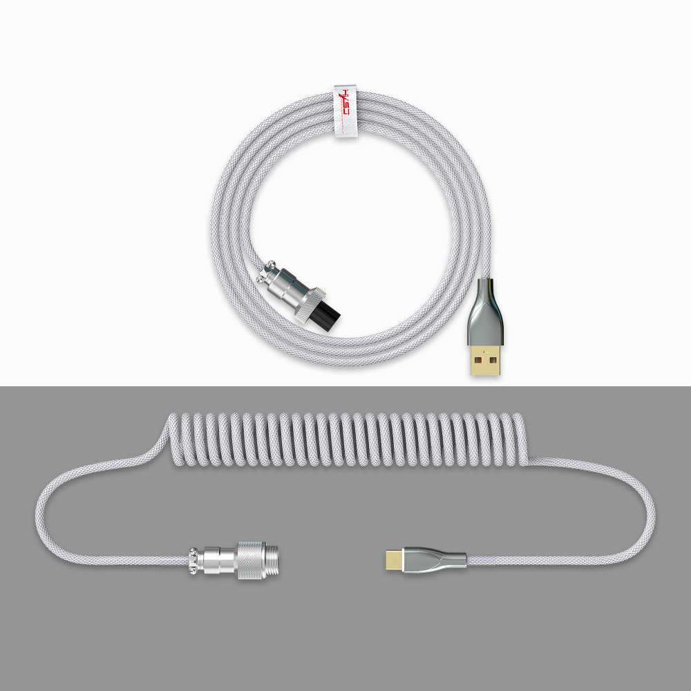 Find 2.2m Mechanical Keyboard Cable Coiled Type-C USB Aviation Connector Spring Wire Desktop Computer Plug Data Cable for Sale on Gipsybee.com with cryptocurrencies