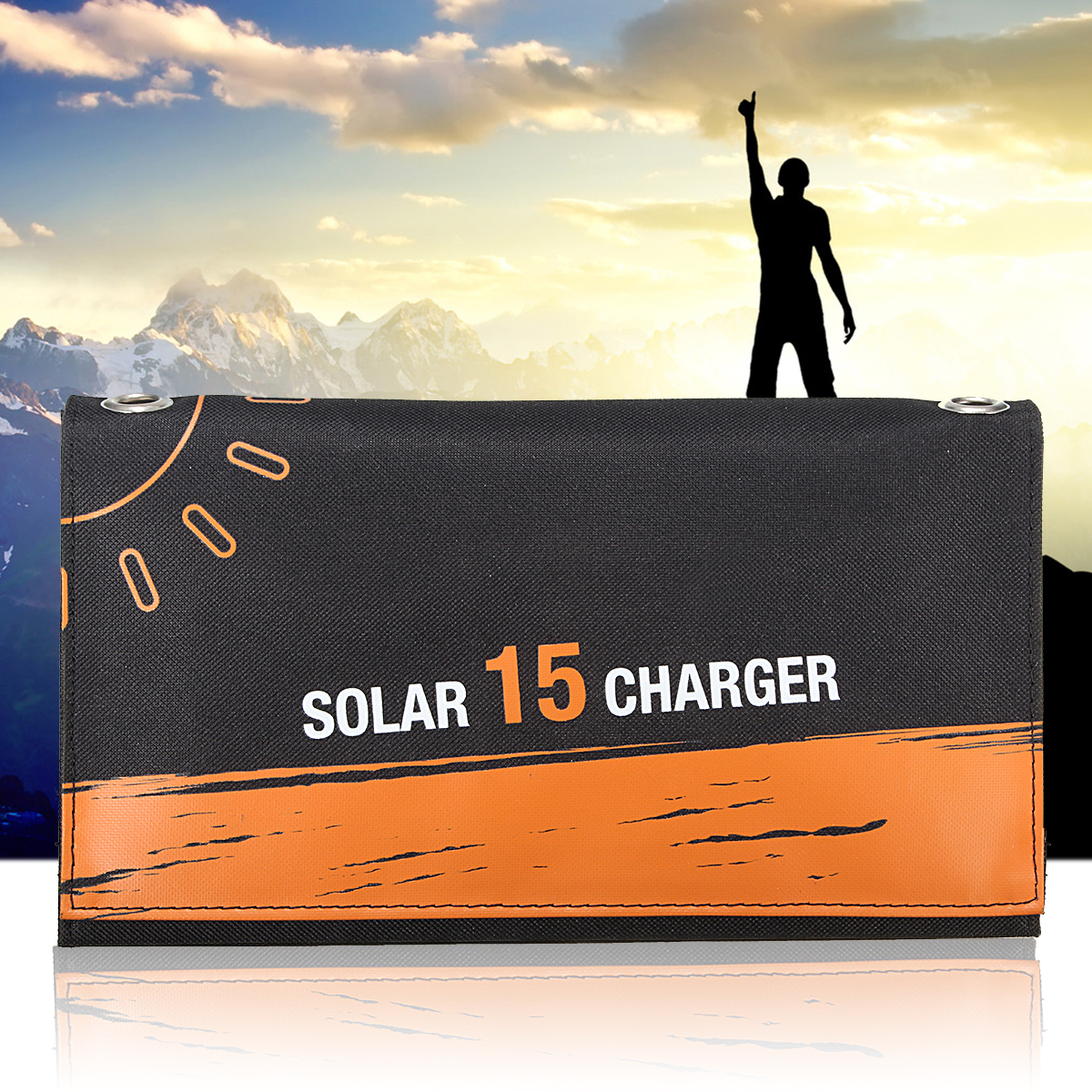 Find MOHOO 15w 2 5A 2 Port Solar Charger SLS 15 Comes with 2 Carabiner Multifunctional Charging Cable for Sale on Gipsybee.com with cryptocurrencies