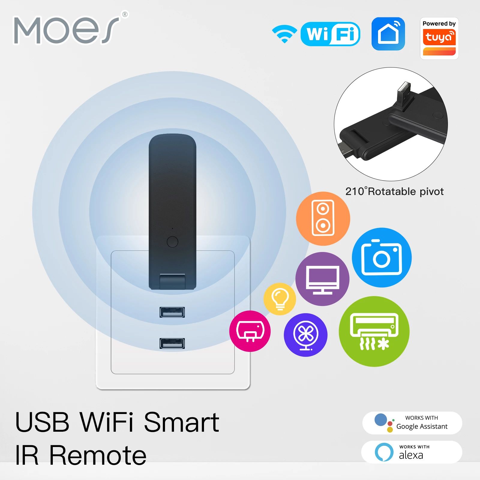 Find Moes Tuya Infrared WiFi Remote Controller Wireless USB IR for IR TV Fan Switch Smart Home Automation Support Alexa for Sale on Gipsybee.com with cryptocurrencies