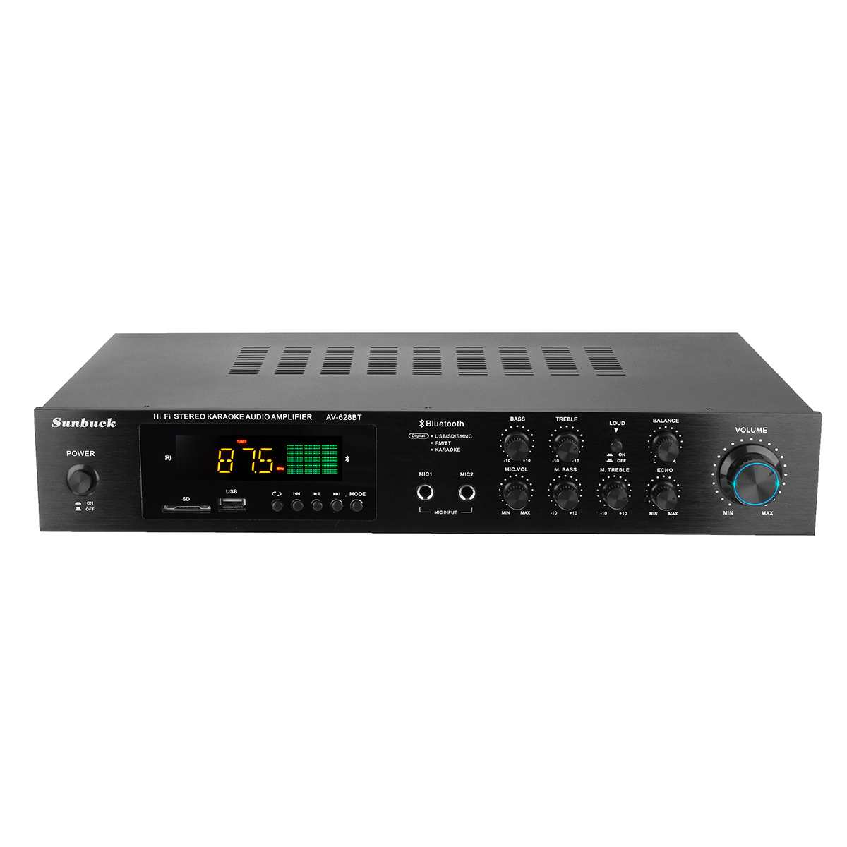 Find Sunbuck AV 628BT 1120W 5CH bluetooth 4ohm Stereo Surround Power Amplifier for Sale on Gipsybee.com with cryptocurrencies