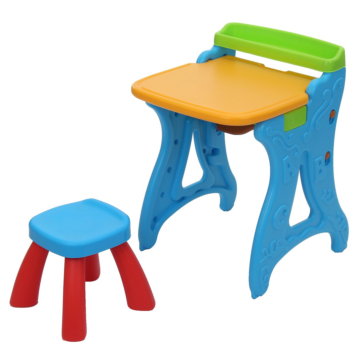 Find 2 in 1 Folding Drawing Board Table Set with a Kid Sized Stool Plastic Magnetic Writing White Board Ideal for Children Bedroom Play Area for Sale on Gipsybee.com with cryptocurrencies