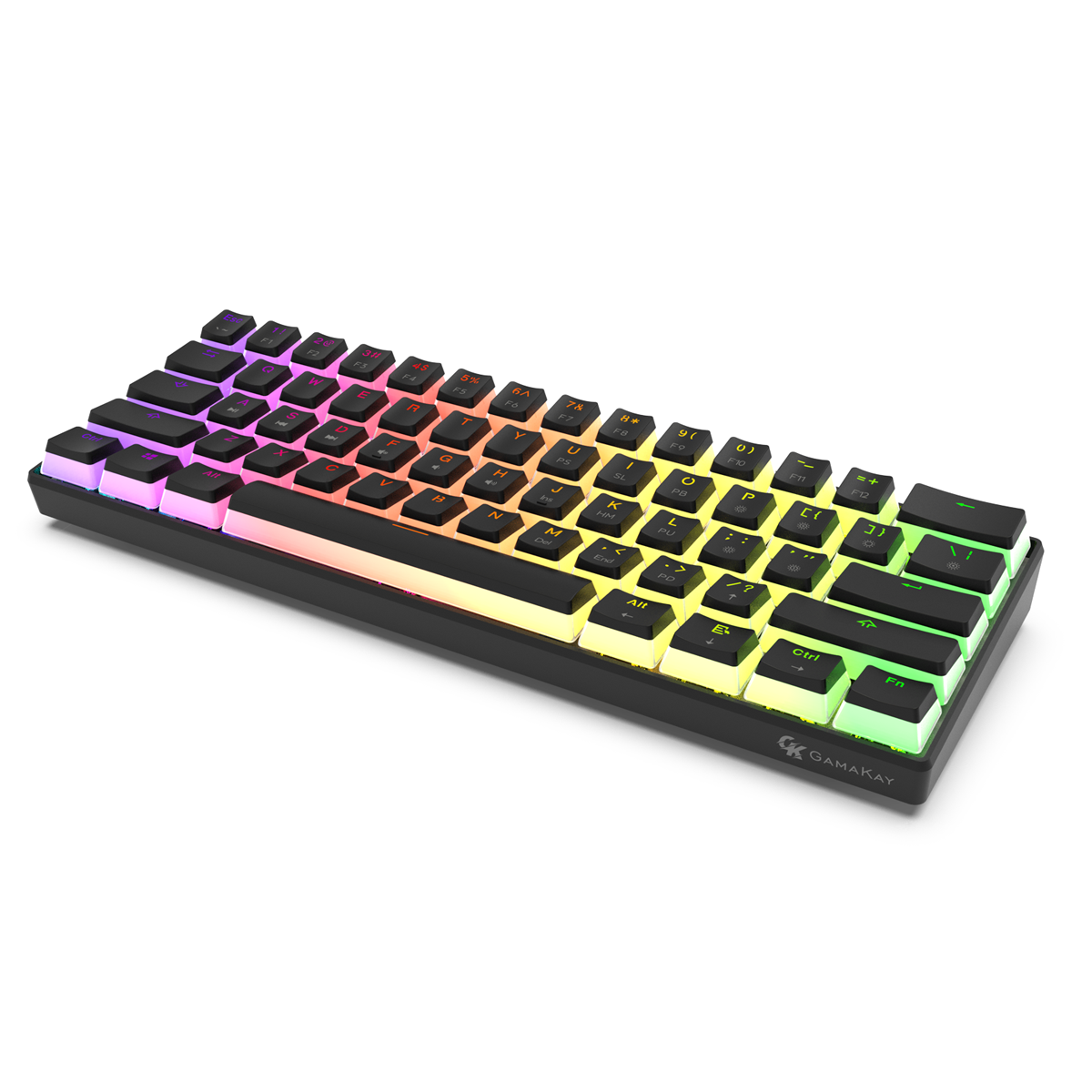 Gamakay MK61 Wired Mechanical Keyboard Gateron Optical Switch Pudding Keycaps RGB 61 Keys Hot Swappable Gaming Keyboard New Version 2