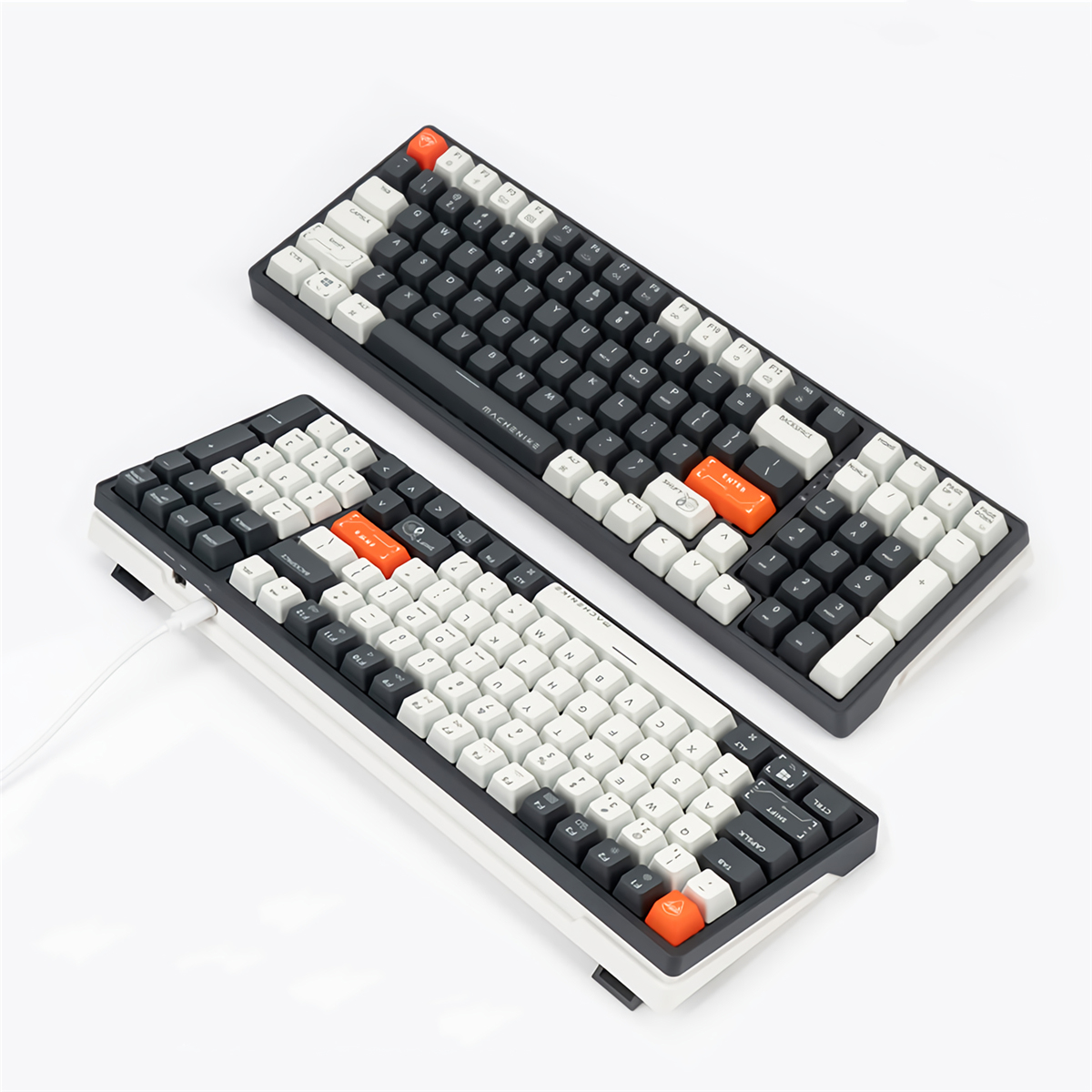 Find MACHENIKE K600 Mechanical Gaming Keyboard Dual Mode Type-C Wired bluetooth5.0 100 Keys Translucent ABS Keycaps Kailh Blue/Brown/Red Switch White LED Backlit Ergonomic Keyboard for Sale on Gipsybee.com with cryptocurrencies