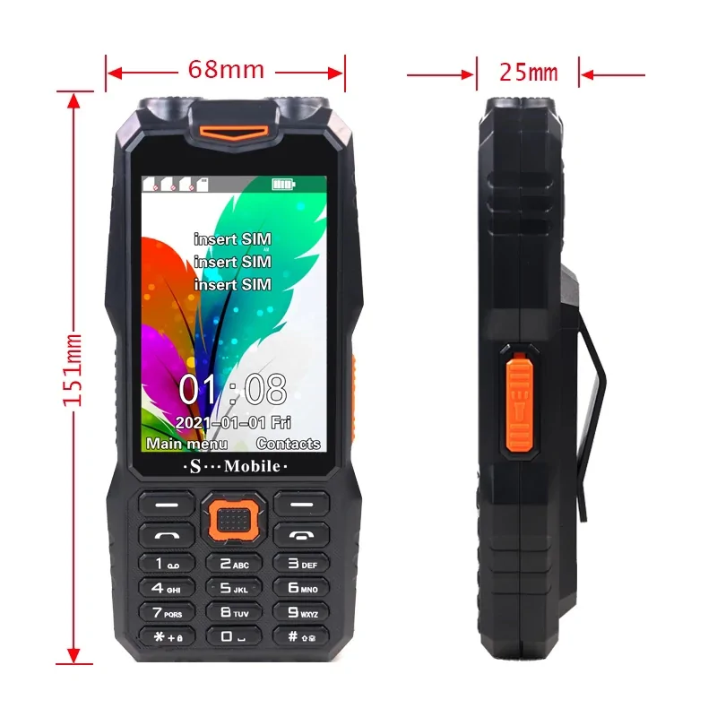 Find MAFAM S999 3 5 inch LCD 2400mAh 8X Magnification Camera Antenna Analog LED Torch Supports Facebook Whatsapp Vibration Loud Speaker 3 Card 3 Standby Rugged Phones for Sale on Gipsybee.com
