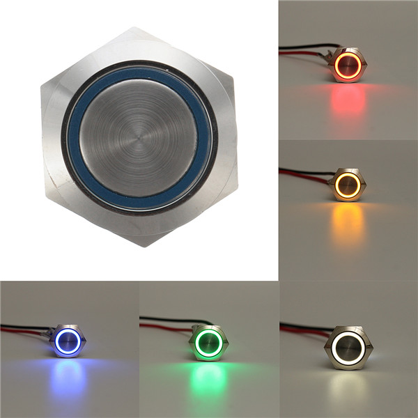 Find 12V 5 Pin 19mm Led Light Stainless Steel Push Button Momentary Switch Sliver for Sale on Gipsybee.com with cryptocurrencies
