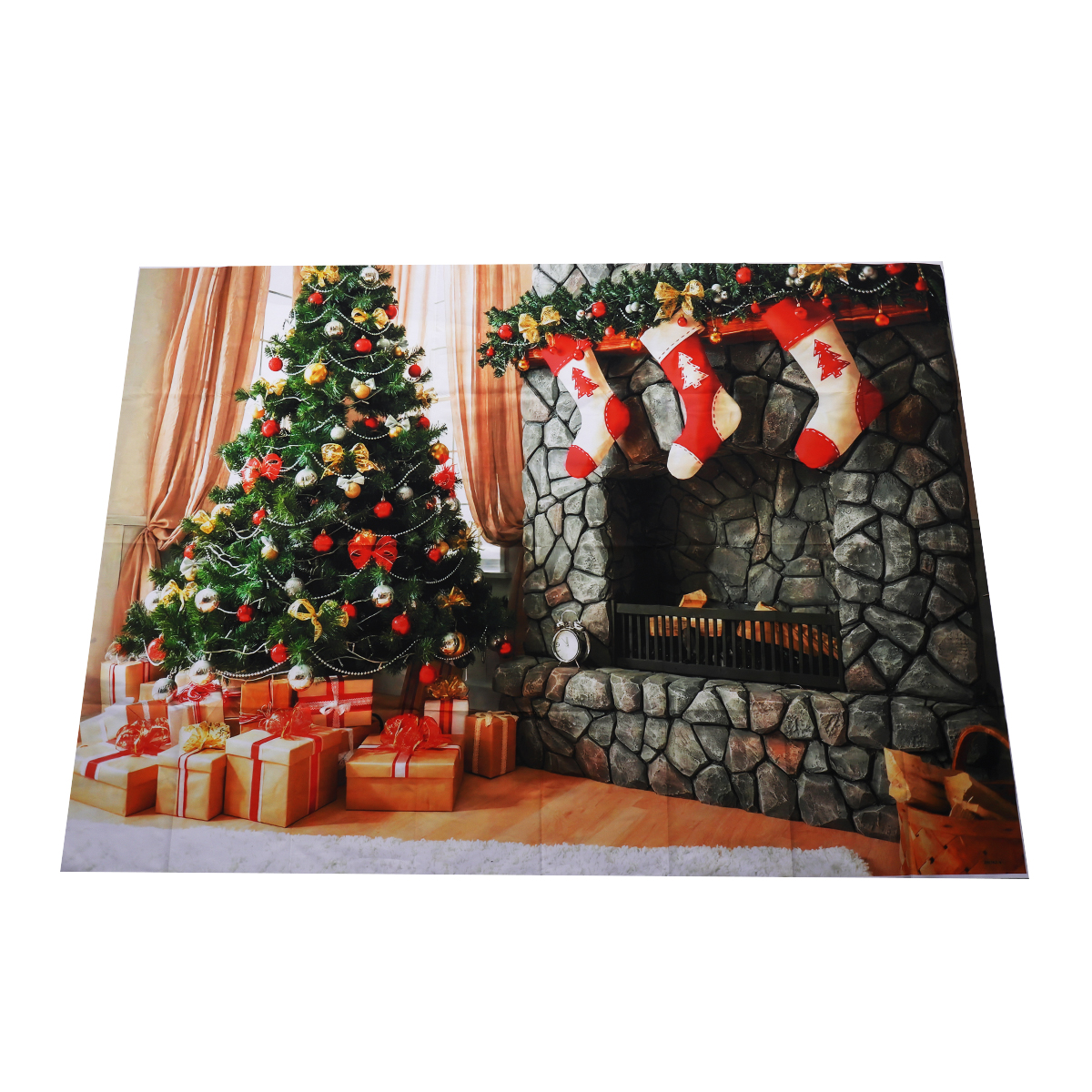 Find Christmas Tree Fireplace Gifts Backdrop Winter Children Photography Background Cloth Studio Props for Sale on Gipsybee.com with cryptocurrencies