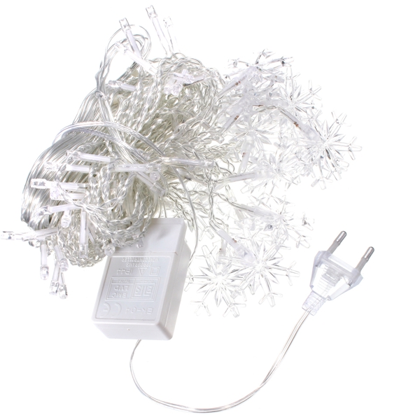 Find 3 5M 100LED Snowflake Ice Curtain String Fairy Lights Xmas Party Wedding Decor 220V for Sale on Gipsybee.com with cryptocurrencies