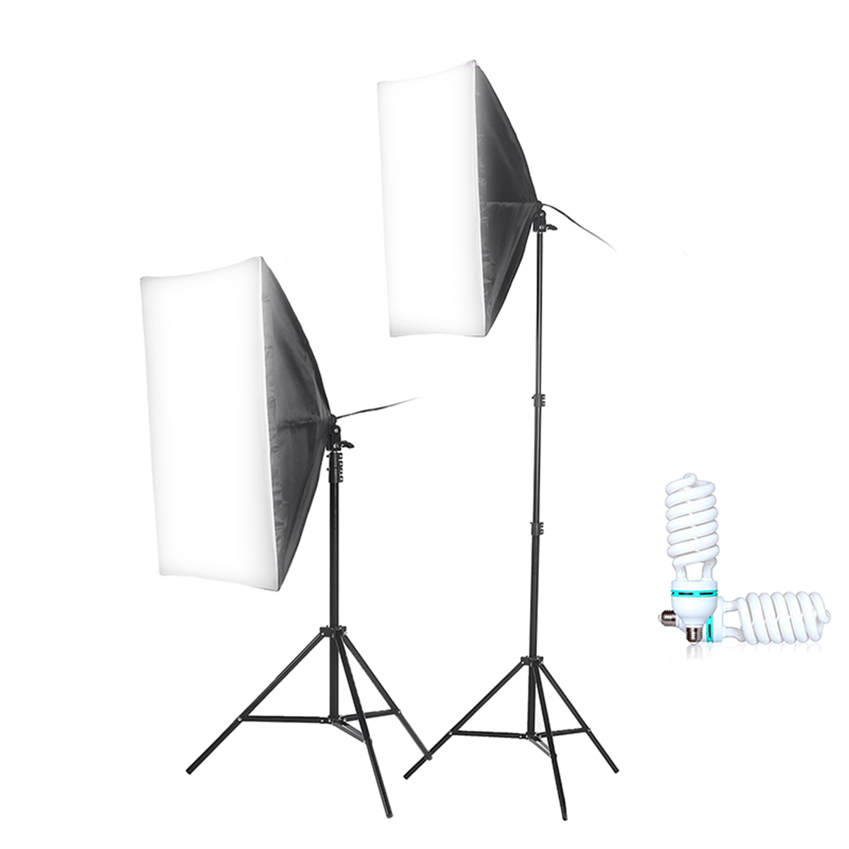 Find 2Pcs 150W Photography Softbox 6000K LED Lighting Lamp Soft Box with Light Stand Bracket Studio Kit for Sale on Gipsybee.com with cryptocurrencies