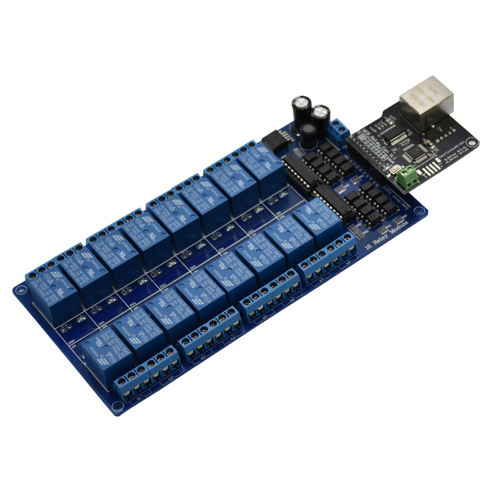 Find 16 Channels Relay Network Ethernet Control Module Lan Wan Network Web Server RJ45 Port for Sale on Gipsybee.com with cryptocurrencies