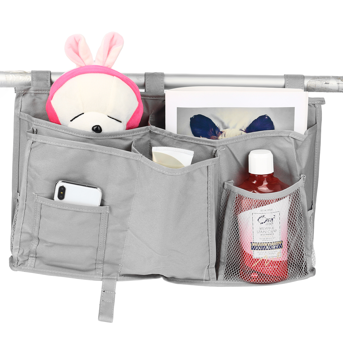 Bedside Oxford Cloth Storage Bag Baby Bed Hanging Bag Large Capacity Storage Bag Holder Students Dormitory—5