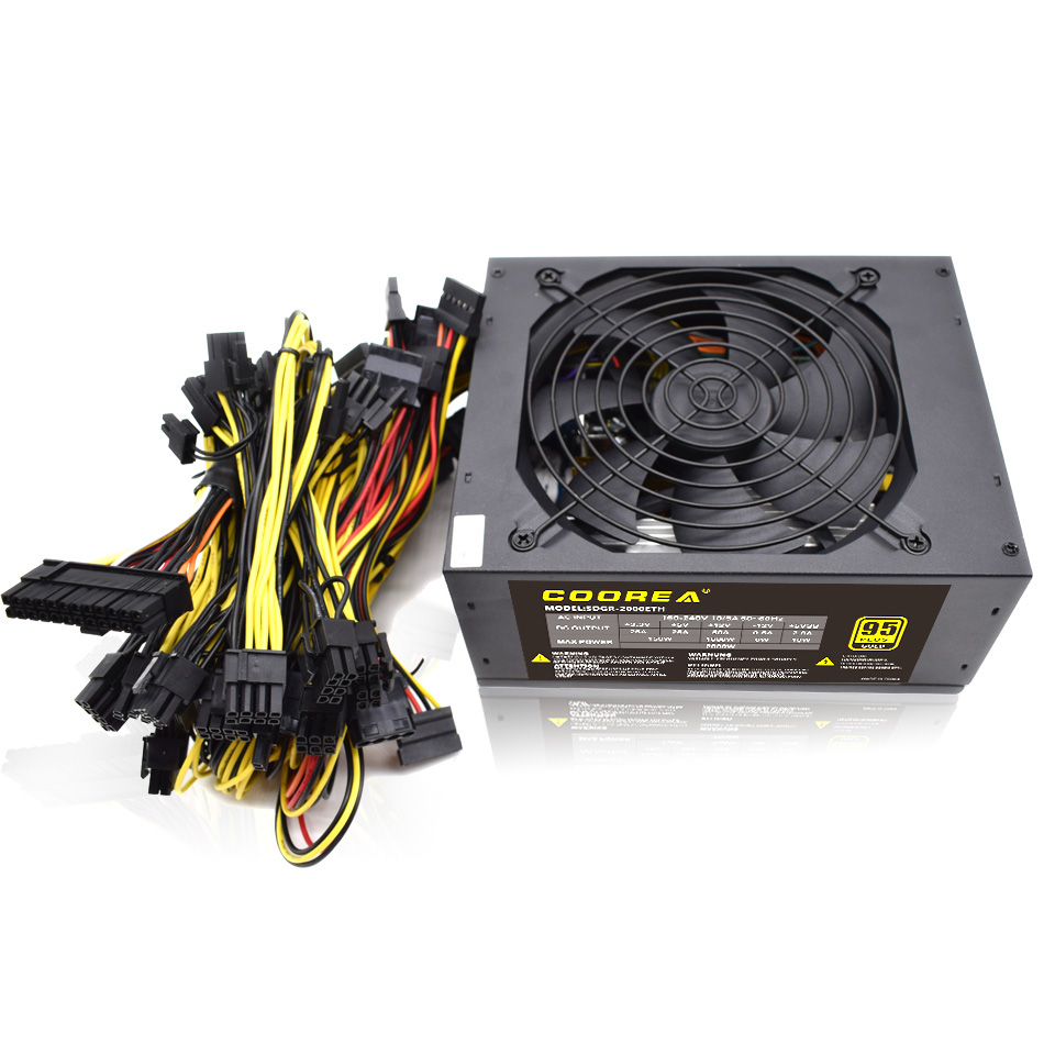 Find 2000W PC Power Supply 110V-230V 95 PLUS Gold ATX Miner Bitcoin Power Supply Support 8 GPU Graphics Cards 4+4Pin CPU 24Pin SATA for Sale on Gipsybee.com with cryptocurrencies