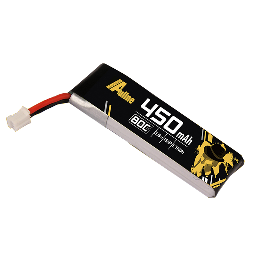 Auline 3.8V 450mAh 80C 1S Lipo Battery PH2.0 Plug for EMAX Tinyhawk II TinyhawkS iFlight Alpha A65 TinyWhoop 1