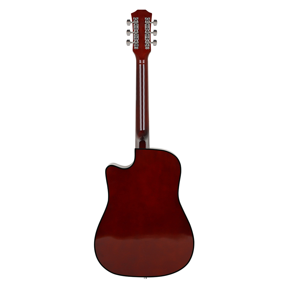 IRIN 38 Inch 38A Cutaway Zebra Pattern Red Acoustic Ballad Guitar for Beginner Adult Ballad Guitar 3