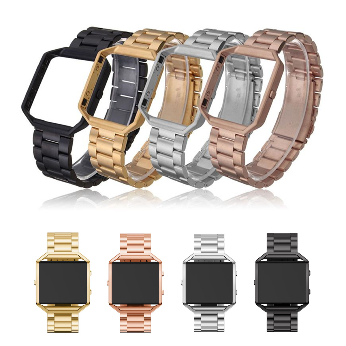 Find Bakeey Steel Metal Frame Watch Case Cover Frame Watch Band For Fitbit Blaze Watch for Sale on Gipsybee.com with cryptocurrencies