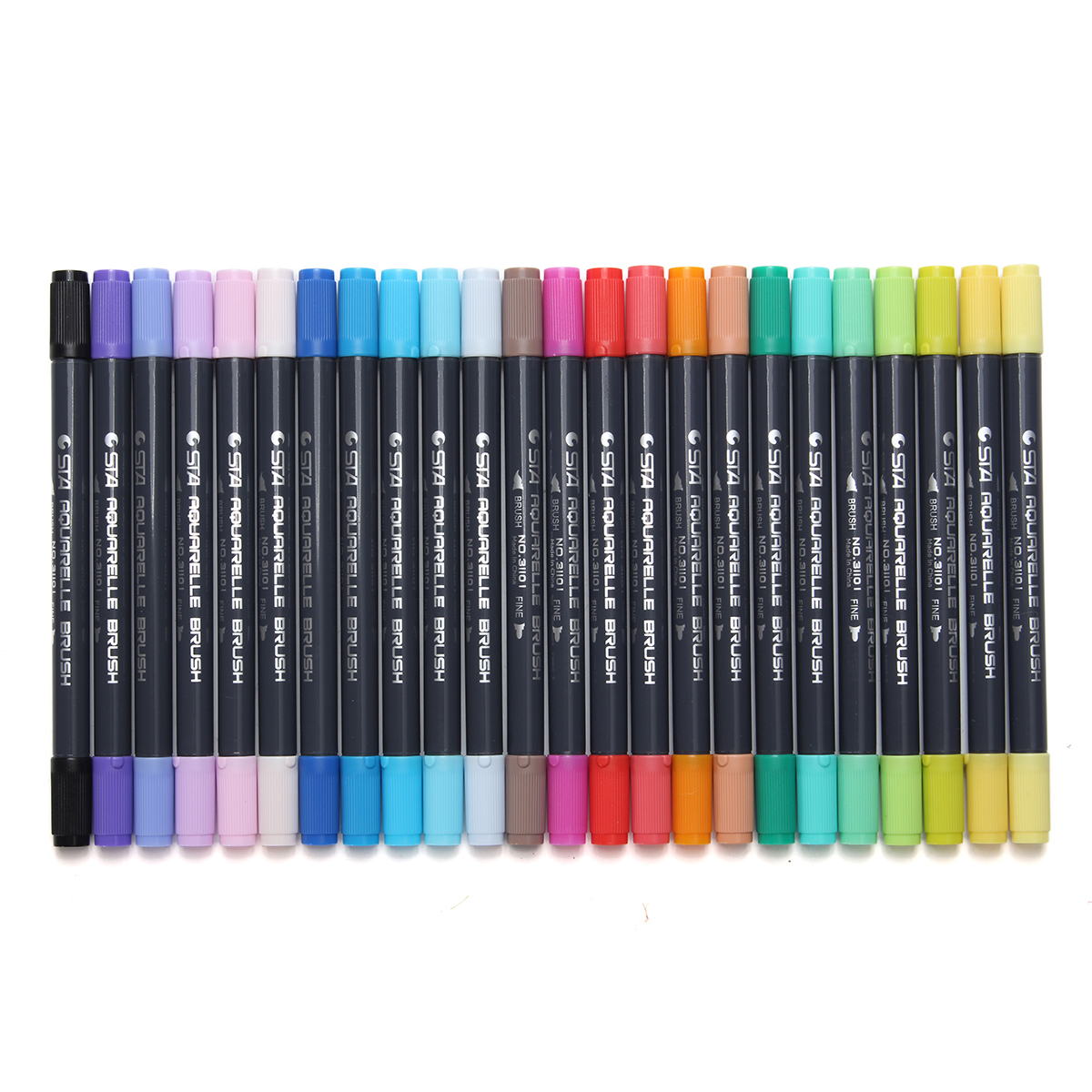 STA 24/36 color 3110 watercolor pen mark pen soft head double-headed watercolor paint pen ink pen—7
