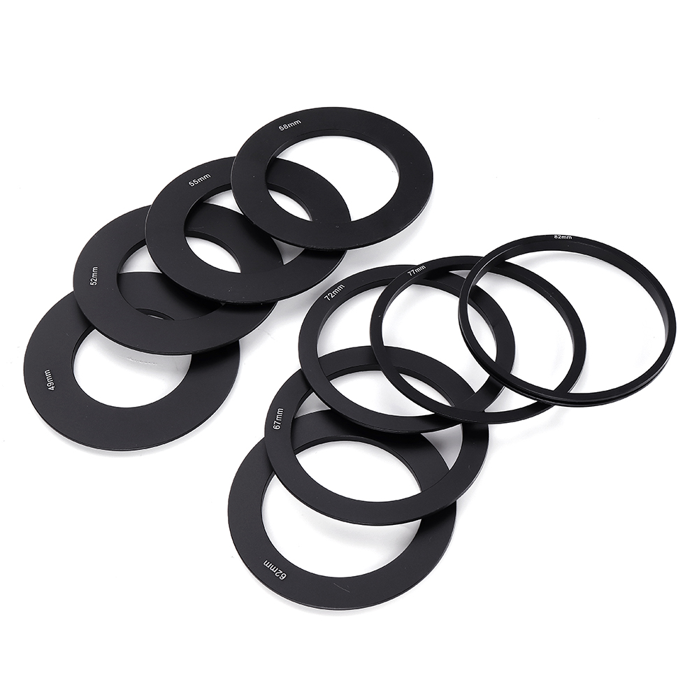 Find 10 in 1 Lens Filter Adapter Holder with 49/52/55/58/62/67/72/77/88mm Lens Adapter Ring for Sale on Gipsybee.com with cryptocurrencies