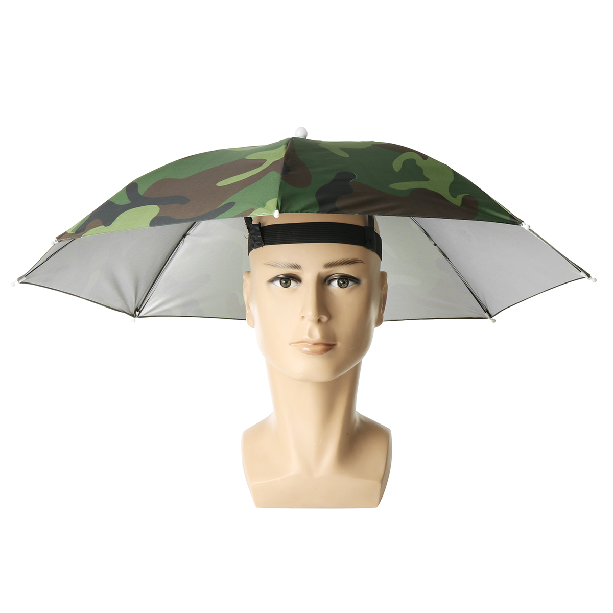 24SHOPZ Foldable Umbrella Hat Outdoor Camping Hunting Fishing Sunshade Cap