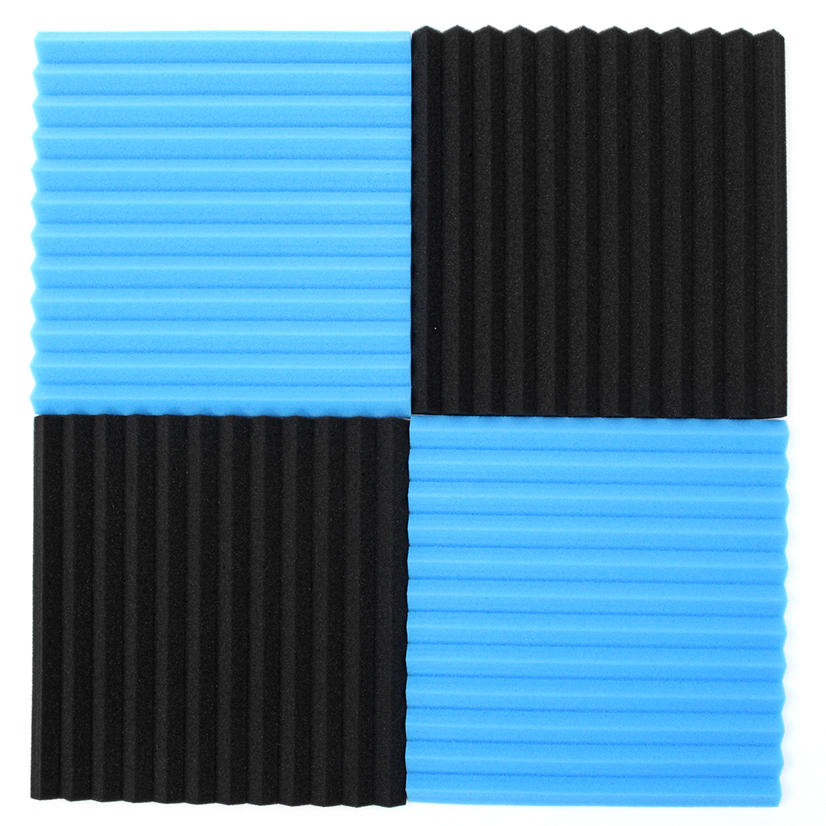 Find 12PCS Soundproofing Foam Tiles Kits Black +Blue for Sale on Gipsybee.com with cryptocurrencies