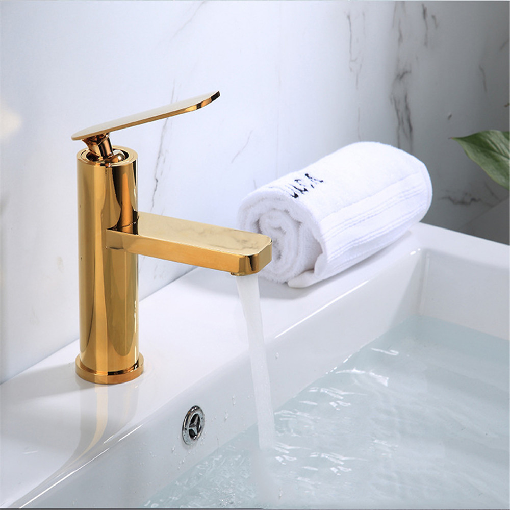 BOiROO Home Kitchen Bathroom Basin Sink Water Faucet Single Handle Hot Cold Water Mix Faucets Wash Tap
