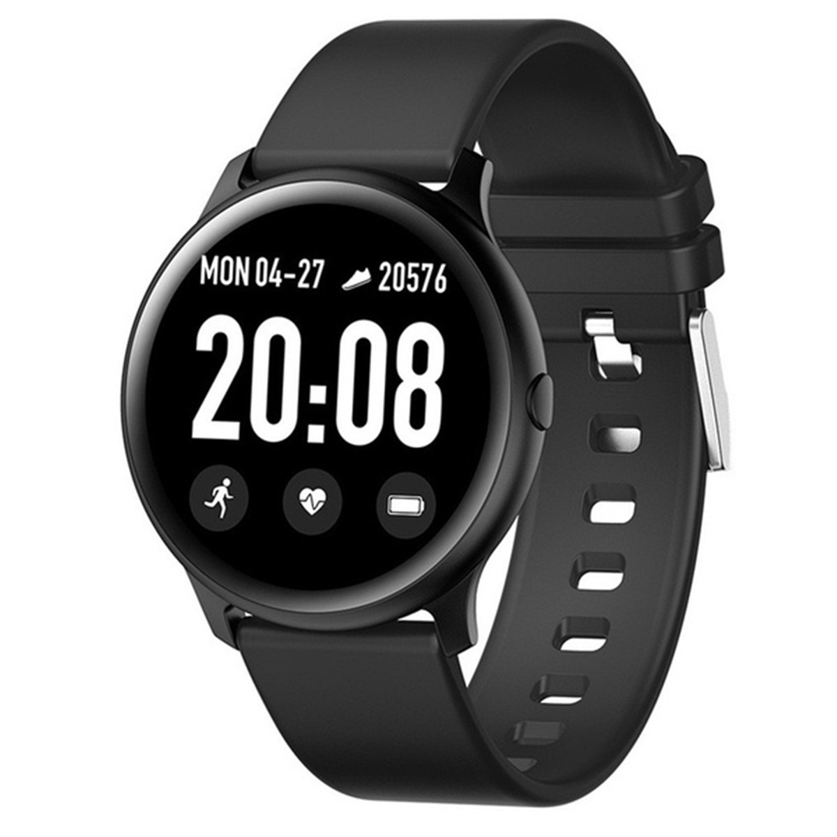 Find Bakeey KW19 Full Round Touch Screen Wristband 24 Heart Rate Blood Pressure Oxygen Monitor Smart Watch for Sale on Gipsybee.com with cryptocurrencies