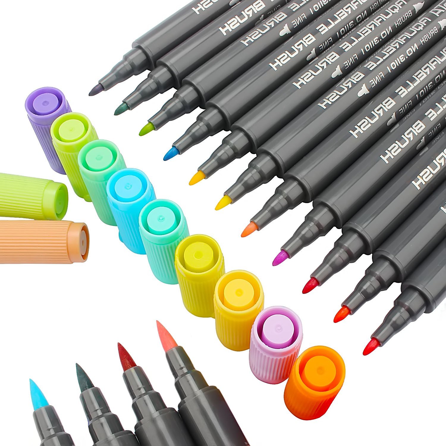 STA 24/36 color 3110 watercolor pen mark pen soft head double-headed watercolor paint pen ink pen—2