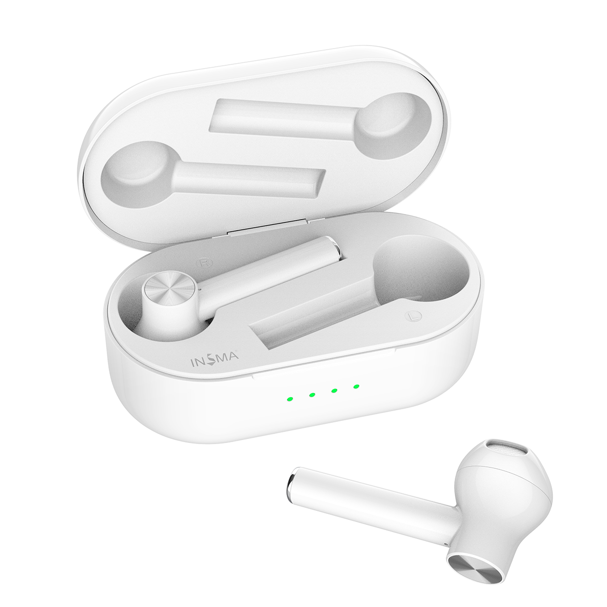 Find INSMA AirBuds 2 bluetooth 5 0 TWS Stereo Waterproof In ear Earphone Built in Mic Support Wireless Charging for Sale on Gipsybee.com with cryptocurrencies