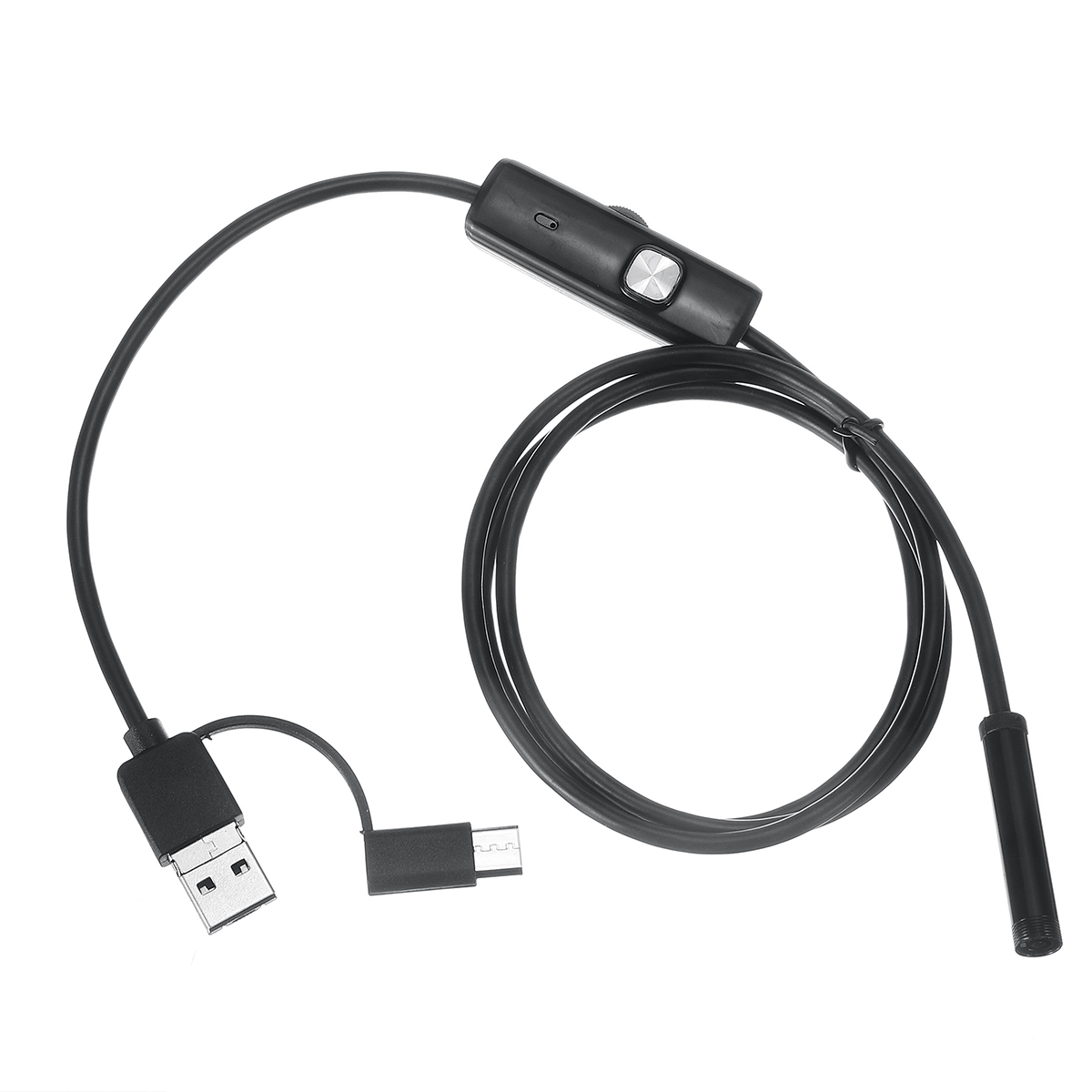 Find 3 In 1 USB Borescope 7mm 6 LED Waterproof Borescope Camera Soft Cable For Laptop Android PC for Sale on Gipsybee.com with cryptocurrencies