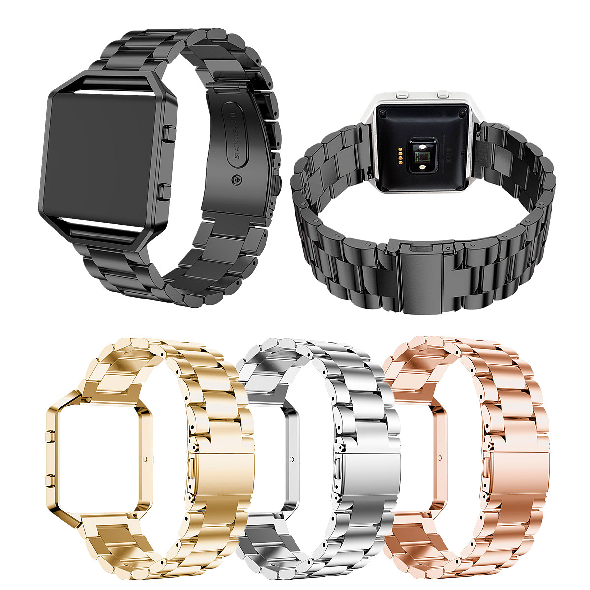 Find Bakeey Steel Metal Frame Watch Case Cover Frame Watch Band For Fitbit Blaze Watch for Sale on Gipsybee.com with cryptocurrencies