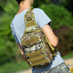 Nylon Camouflage Portable Multifunktions Umhängetasche taktische militärische wasserdichte Brusttasche für Männer
