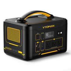 [US Direct] VTOMAN Jump1500X 1500W/828Wh LiFePO4 Power Station 3000+ Deep Cycles, Regulated 12V DC, PD 100W Type-C for Home Backup RV, Camping, Blackout
