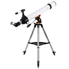 70x700 Refractor Portable Astronomical Telescope for Kids Adults Beginners for Viewing Moon Planets Stargazing with Tripod Phone Adapter Wireless Remote Carrying Bag