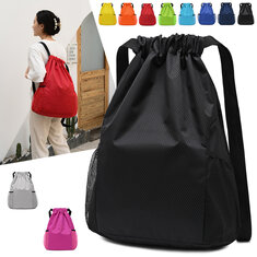 Bolsa de cordão com bolso para homens/mulheres Nova mochila de nylon impermeável de grande capacidade Bolsa de viagem esportiva para fitness