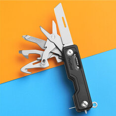 NEXTOOL 10-in-1 Katlanır Çok Fonksiyonlu EDC Bıçağı Mini Tutucu Kart Pin Şişe Açacağı Makas ABS Taşınabilir Meyve Bıçağı Outdoor Survival Aletler
