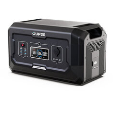 [US Direct] OUPES S2 Slimme Extra Batterij voor Mega 2, 2048Wh LiFePO4 Batterij Backup, 0.6H voor Volledig Opladen, Batterij Backup voor Thuisgebruik, Stroomuitval, Kamperen, RV