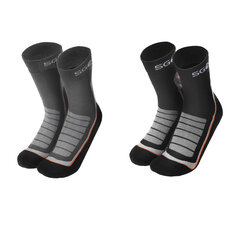 SGODDE 2 ζευγάρια ανδρικών κάλτσων από μαλλί ζεστές, διαπνεόντες, ελαστικές για χειμερινά αθλήματα στη φύση