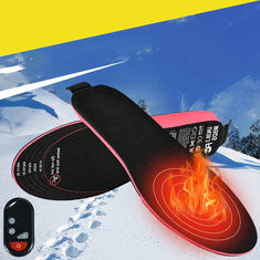 1 paire EVA unisexe semelles chauffantes électriques LED télécommande sans fil thermique Rechargeable chauffage coussin chaud pour les Sports d'hiver