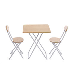 3 ks skládací stolní židle, čtvercový přenosný jídelní stůl, venkovní kempování, piknik, grilování