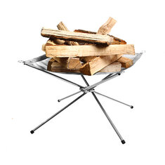 IPRee® Folding Camp Stove Fire Frame Stand Wood Burning Grill Rack de aço inoxidável Aquecedor 