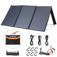 Painel solar XMUND XD-SP2 100W 18V 3-USB+DC PD de carregamento rápido à prova d'água para campismo, viagens, carregador solar para carro e RV