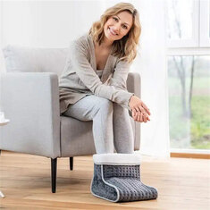 Intelligent Electric Heated Foot Warmer with Soft Inner Washable Lining 6 Levels Heat Settings Timed Heated Shoe for Home Office