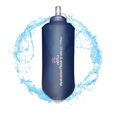 AOTU 500ML opvouwbare waterfles zonder BPA, lekvrij, SoftBottle, TPU-waterzak, lichtgewicht reisbeker voor sport, kamperen, fietsen, hardlopen.
