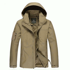 Méret M-3XL Férfi kültéri laza őszi poliészter cipzáras meleg kabát dzseki outwear