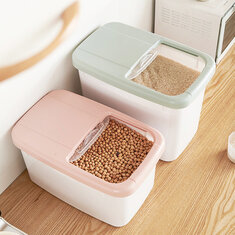 20 KG Gıda Depolama Kutu Pirinç Mutfak Saklama Kabı Tahıl Depolama Kedi Çöp Oyuncaklar Ttorage Seyahat için Kutu Kampçılık