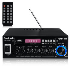 Sunbuck AV-660BT 2000W bluetooth 5.0 Amplificador de Potência de Áudio EQ Stereo AMP Car Home 2CH AUX USB FM Radio