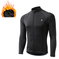 Chaqueta de ciclismo de invierno para hombre, camiseta de bicicleta MTB, forro polar reflectante a prueba de viento, ropa deportiva transpirable para bicicleta de montaña