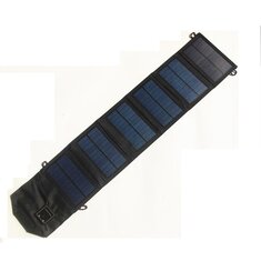 5つの折りたたみ式ソーラーパネルを備えた5V 15W USBソーラーチャージャー、ポータブルソーラーセル防水ソーラーバッテリーチャージャー、パワーバンク