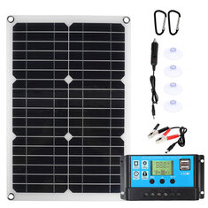 Portátil 30W 18v Painel Solar Multifuncional Kit Carregador Solar à Prova D' Água Emergência Fotovoltaica Para Viagem Ao Ar Livre Camping RV