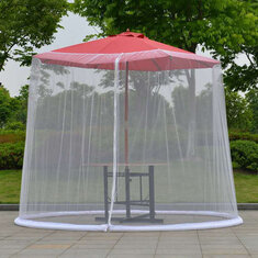 Guarda-chuva ao ar livre Mesa Tela de proteção mosquiteira Pátio Cobertura de rede para piquenique Protetor de sol Redes anti-mosquito
